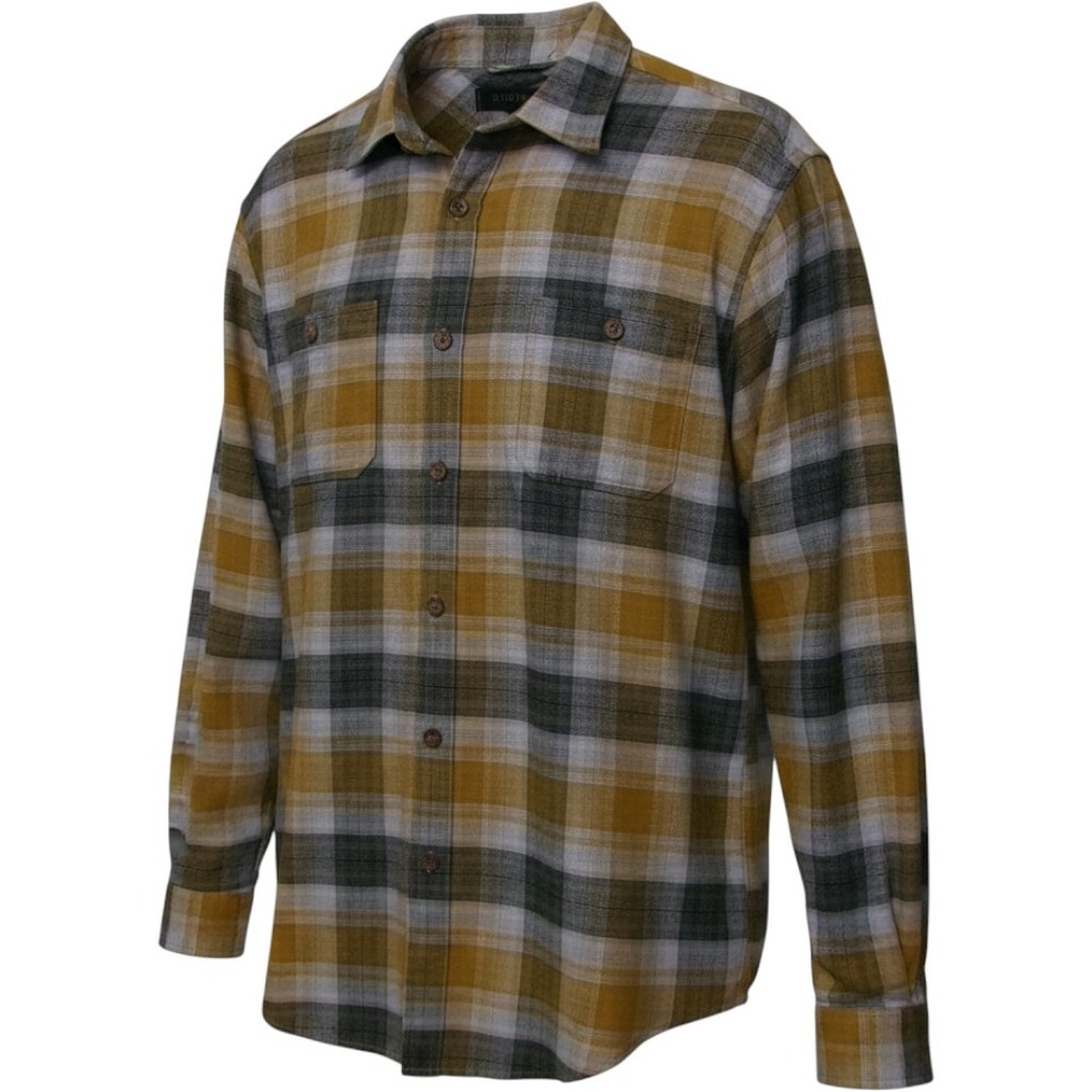 Dakota DKOTA Grizzly Men's Plaid Flannel Shirt Yellow Grey XXL